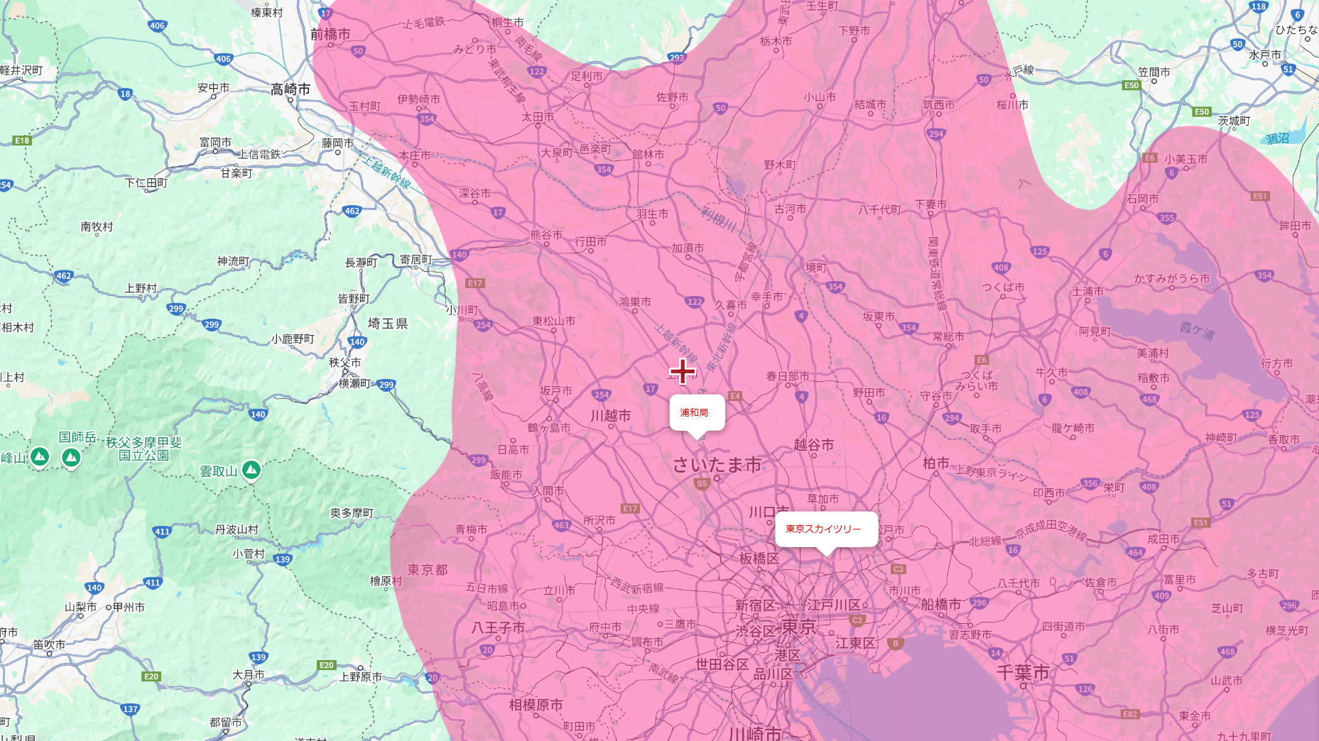 上尾市の電波事情